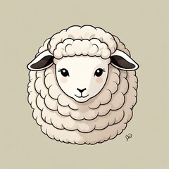 毛がもこもこしている羊