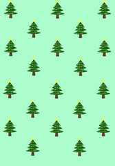 seamless pattern with christmas trees