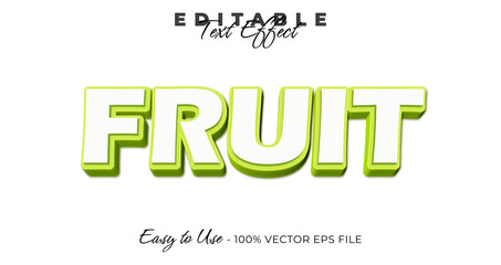 Fruit text effect, simple bold graphic style, editable text
