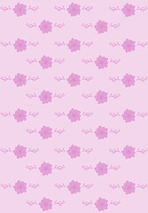 seamless pattern with pink flowers