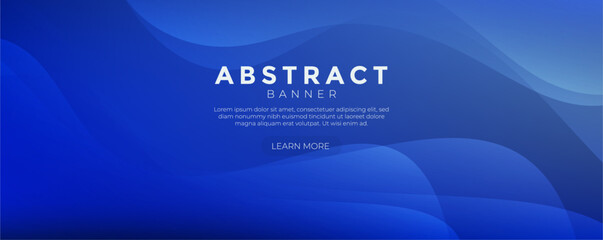 Blue web banner, blue abstract background, Blue gradient Business Banner Background	