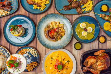 Imagine a fresh feast of raw fish marinated in a citrus juice, accompanied by chopped red onion, ají limo and corn