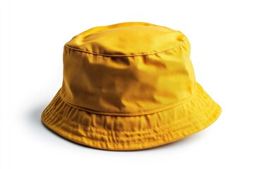 Fototapeta premium A Stylish Yellow Bucket Hat Fashion Accessory