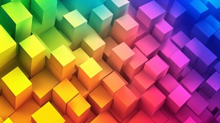 Obraz premium Vibrant rainbow geometric background with colorful shapes and patterns for creative design projects