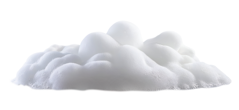  Fluffy soap foam