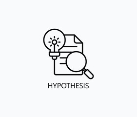 Hypothesis Vector, Icon Or Logo Sign Symbol Illustration 