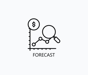 Forecast Vector, Icon Or Logo Sign Symbol Illustration 