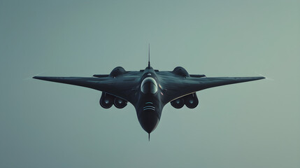 Strategic Reconnaissance SR-71 Blackbird Jet in Adaptive High-Speed Flight Against Azure Skies