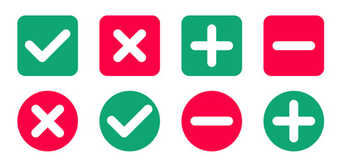 Obraz premium accept and reject icon