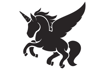 Pegasus silhouette, Pegasus horse, Pegasus icon