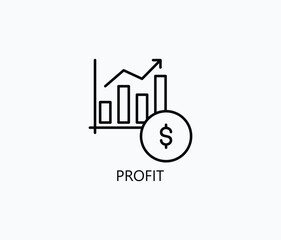 Profit Vector, Icon Or Logo Sign Symbol Illustration 