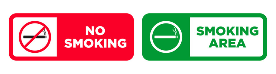 no smoking area and smoking area sign © afiatun