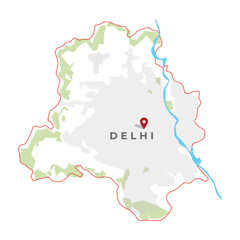 Delhi location map is a union territory of India