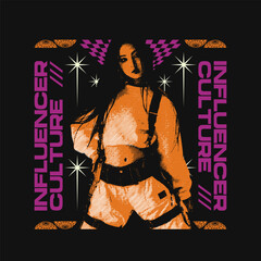 Streetwear T-shirt Design Vector, Urban T-shirt Design for Print on Demand. Streetwear Graphic Tee. Brutalism Design for T shirt,  Streetwear Graphic for DTF DTG Printing. Trendy Urban Design