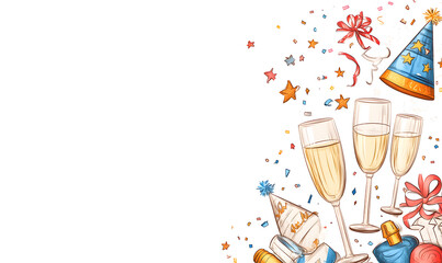 New Year or Christmas festival card poster or wallpaper, it can be used in advertising. There is space to text.