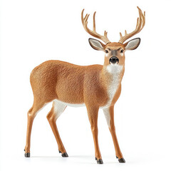 Obraz premium Forest animal figurine isolated on white background