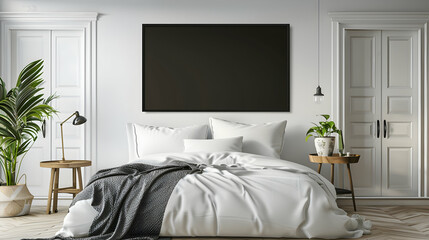 Modern style interior design 3d illustration