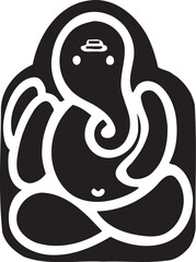 Illustration Design of Indian God Ganesha clipart