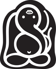 Illustration Design of Indian God Ganesha clipart