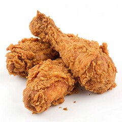 chicken fry on white background 02
