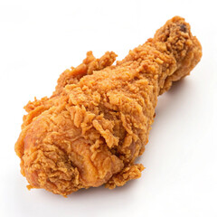 chicken fry on white background