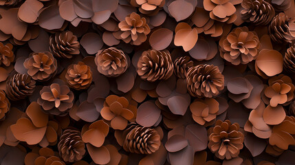 Natural elements in a decorative arrangement home studio digital art warm tones aesthetic viewpoint inspired by nature