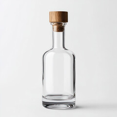 Glass bottle isolated on white background
