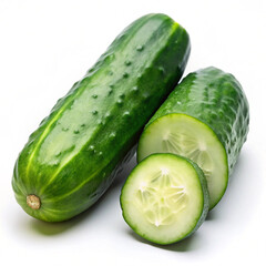 Cucumber with white background