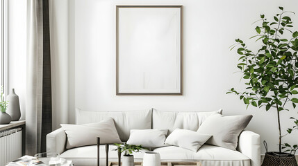 Modern style interior design 3d illustration