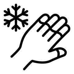 Frostbite icon. Vector line icon