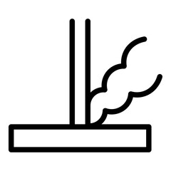 Fire plough icon. Vector line icon	