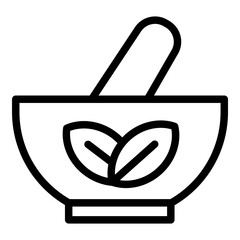 Herbal medicine icon. Vector line icon	