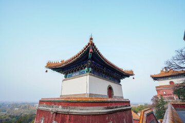 Obraz premium Tibetan architecture in the Four Great Regions of Summer Palace in Beijing.