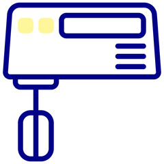 electric whisk mixed outline vector icon