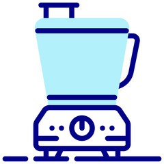 food processor mixed outline vector icon