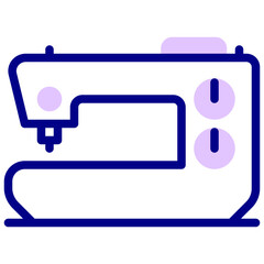 sewing machine mixed outline vector icon