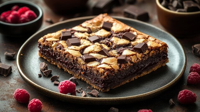 Decadent brookie with rich chocolate layers