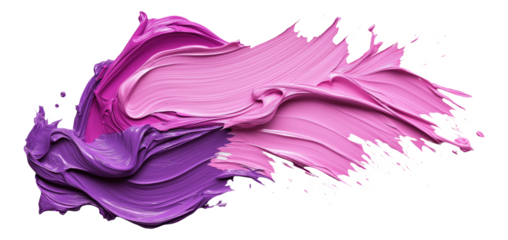 PNG Swirl of pink and purple paint strokes on white background