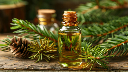 Tester aroma oil pine needles spruce.