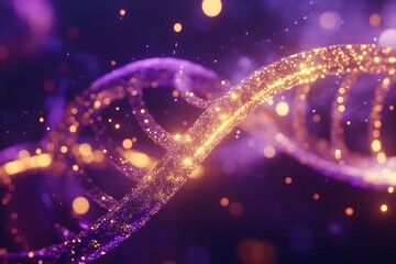 DNA complex spiral structure , medical, science, genetic biotechnology, gene cell concept, 3D Illustration
