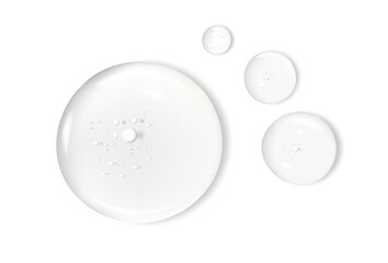 Realistic cosmetic serum drop. Texture of liquid drops, serum, gel or collagen. skin care.