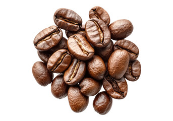 Naklejka premium Roasted coffee beans. Isolated asset with transparent background.