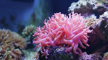 Fototapeta premium Cartoon Shaped Coral - a whimsical and playful visual. The coral's cartoonish design brings a fun and creative touch to the scene.