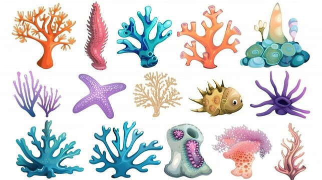 Cartoon Shaped Coral - a whimsical and playful visual. The coral's cartoonish design brings a fun and creative touch to the scene.