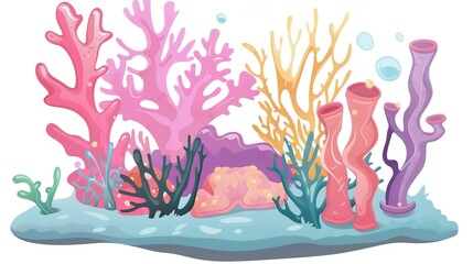 Cartoon Shaped Coral - a whimsical and playful visual. The coral's cartoonish design brings a fun and creative touch to the scene.
