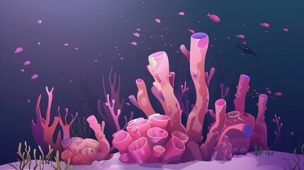 Cartoon Shaped Coral - a whimsical and playful visual. The coral's cartoonish design brings a fun and creative touch to the scene.