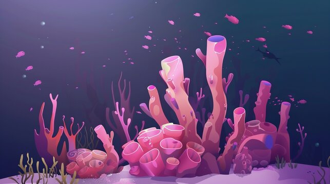 Cartoon Shaped Coral - a whimsical and playful visual. The coral's cartoonish design brings a fun and creative touch to the scene.