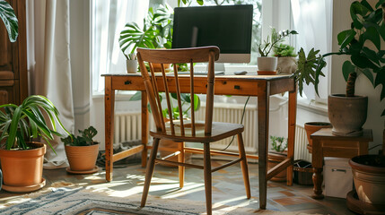 Modern style interior design 3d illustration