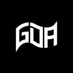 GDA logo design, GDA simple and modern logo. GDA luxurious alphabet design
