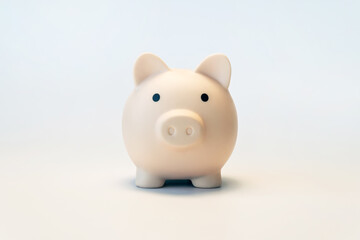 the concept of preserving and saving money. Piggy bank on a blue background.